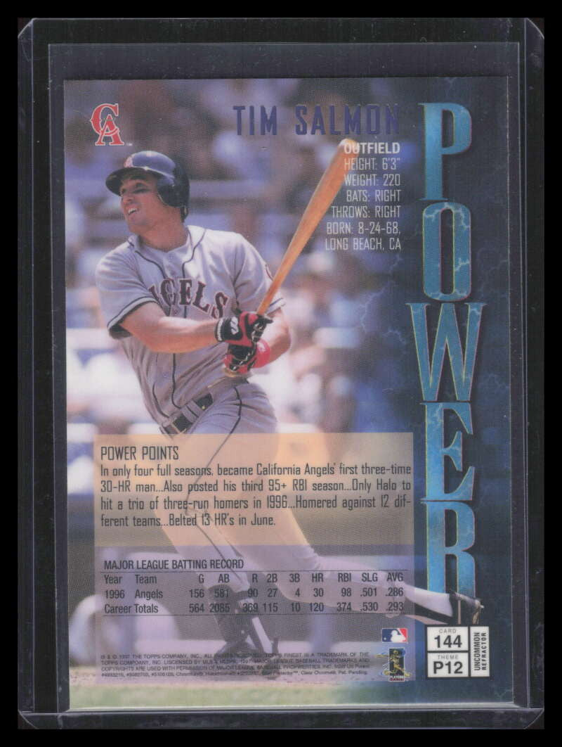 1997 Finest Refractor 144 Tim Salmon Silver Uncommon