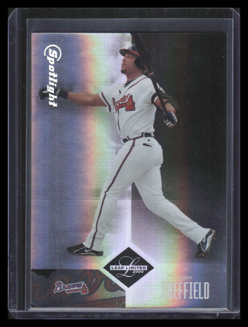 2004 Leaf Limited Silver Spotlight 166 Gary Sheffield Braves 5/50