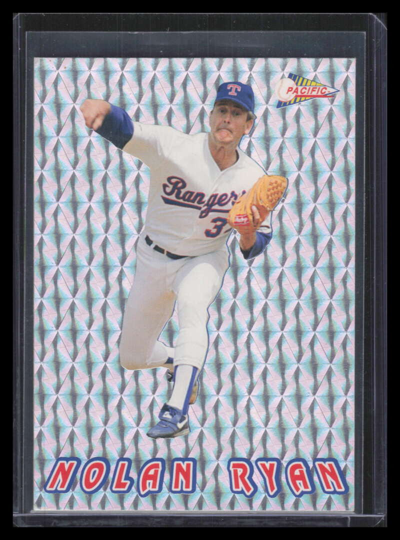 1993 Pacific Ryan Prism Inserts 17 Nolan Ryan Rangers 1991 7th No-Hitter