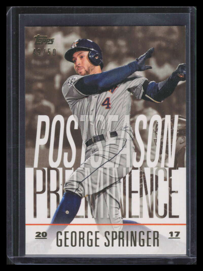 2018 Topps Update Postseason Preeminence Gold po23 George Springer 49/50