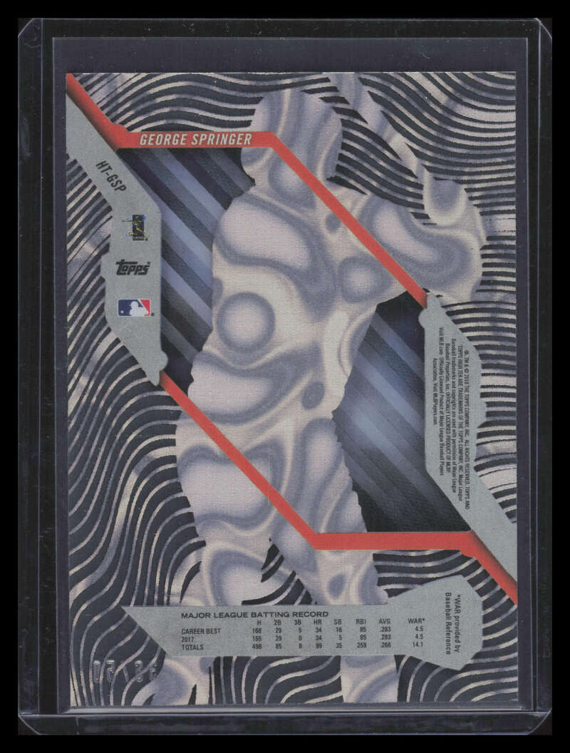 2018 Topps High Tek Magma Diffractors Black HTGSP George Springer 36/50