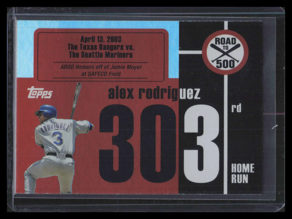 2007 Topps Alex Rodriguez Road to 500 arhr303 Alex Rodriguez Turkey Red
