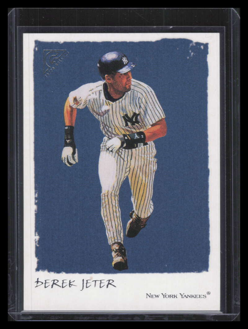 2002 Topps Gallery Veteran Variation 1 58 Derek Jeter Solid Blue