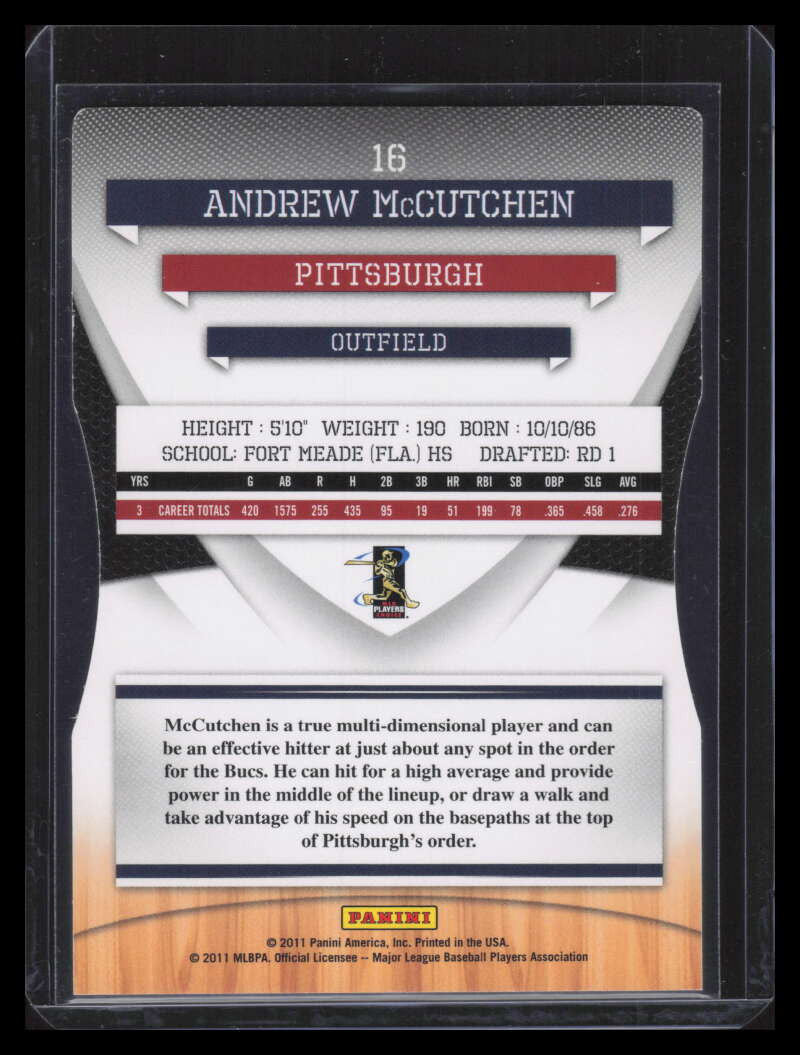 2011 Elite Extra Edition Status 16 Andrew McCutchen 79/100