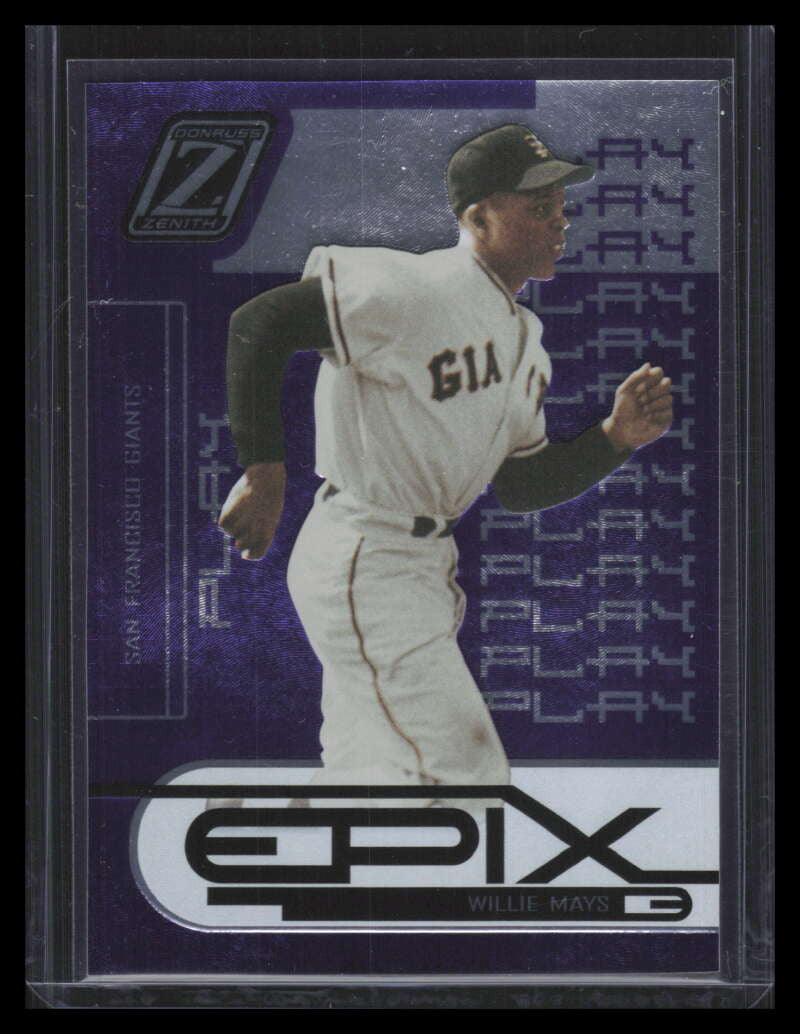 2005 Zenith Epix Purple Play 25 Willie Mays 340/350