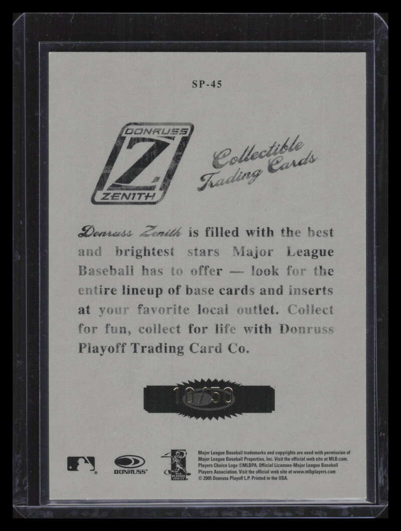 2005 Studio Portraits Zenith Blue B/W 45 Pedro Martinez 10/50