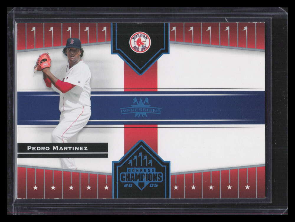 2005 Donruss Champions Impressions Blue 432 Pedro Martinez 16/100