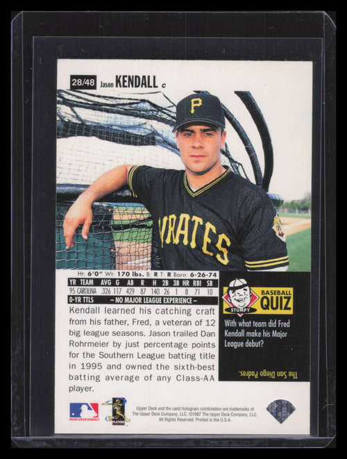 1996 Upper Deck Folz Minis 28 Jason Kendall 153375