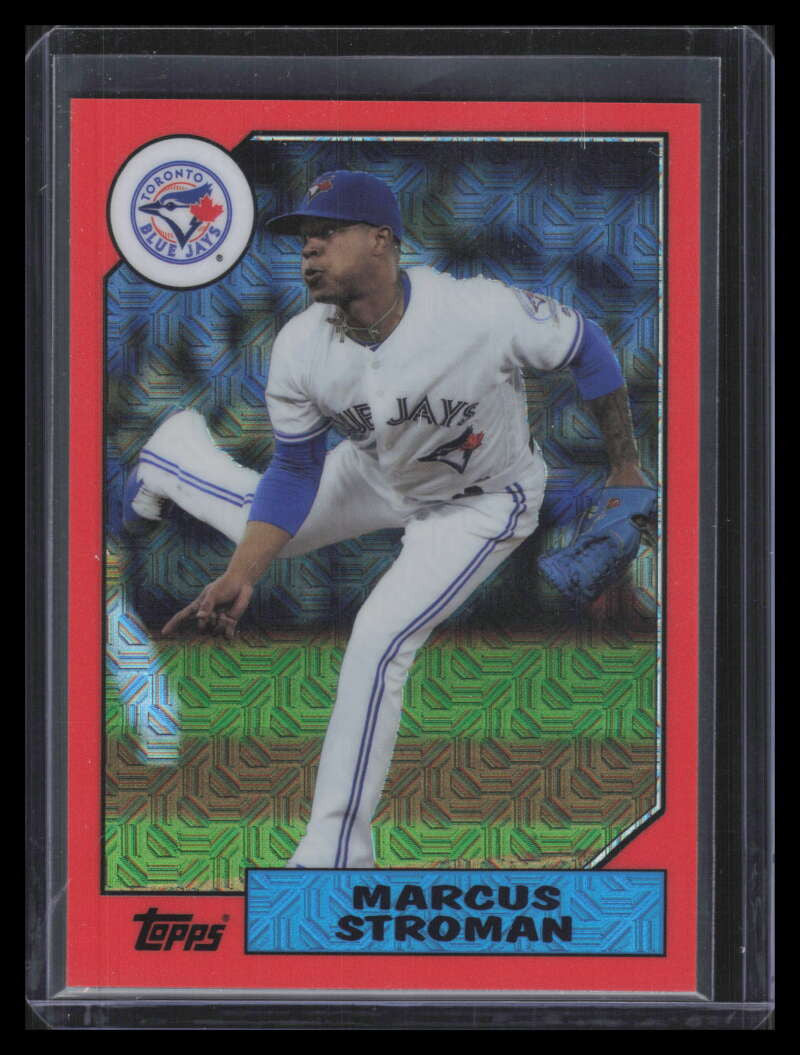 2017 Topps '87 Topps Silver Pack Chrome Orange 87mst Marcus Stroman 42/99