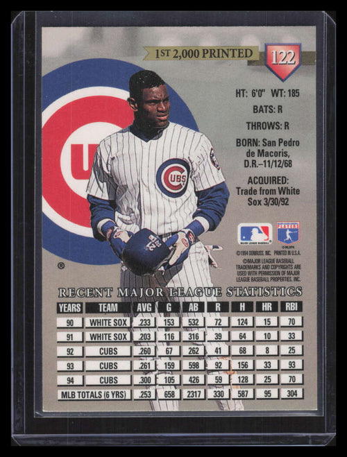 1995 Donruss Press Proofs 122 Sammy Sosa /2000