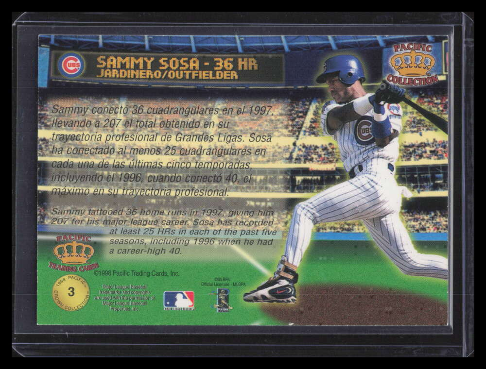 1998 Pacific Home Run Hitters 3 Sammy Sosa