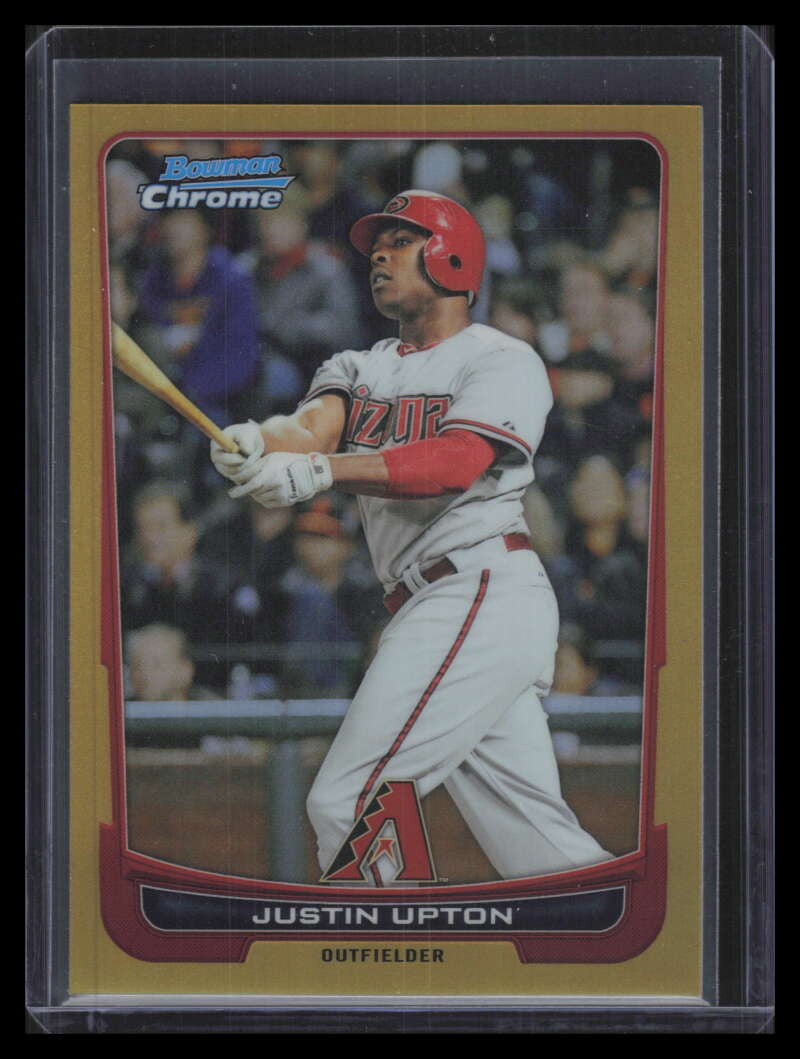 2012 Bowman Chrome Gold Refractor 183 Justin Upton 38/50