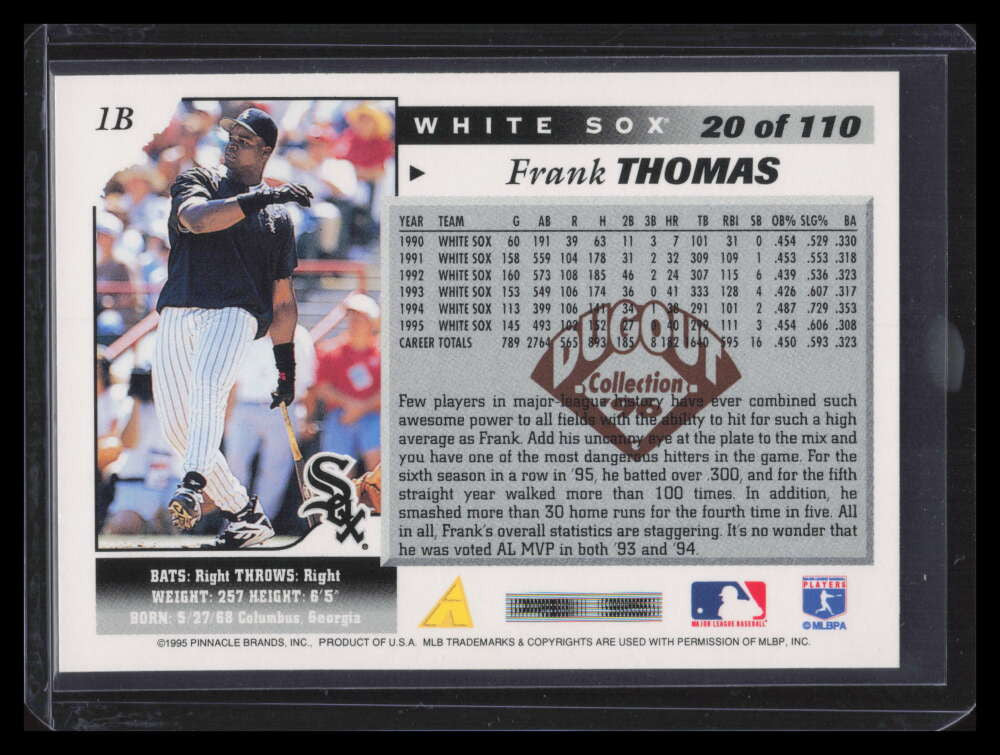 1996 Score Dugout Collection Artist's Proofs a20 Frank Thomas