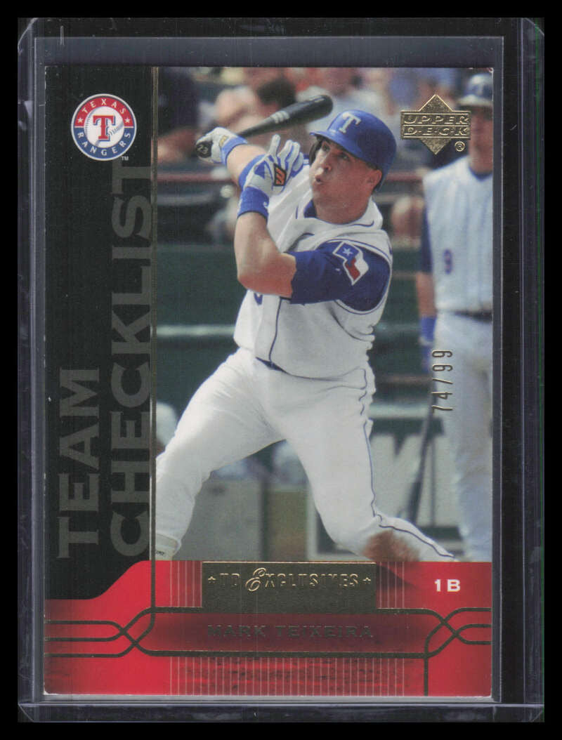 2005 Upper Deck Gold 498 Mark Teixeira TC 74/99 Team Checklist