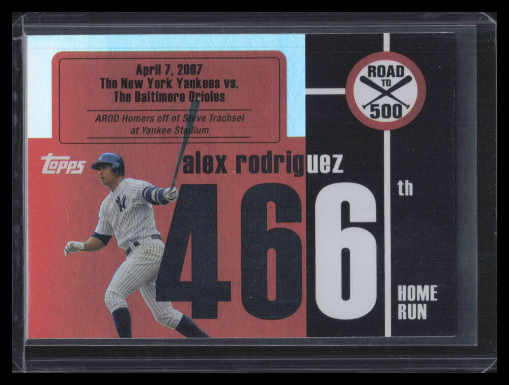 2007 Topps Alex Rodriguez Road to 500 arhr466 Alex Rodriguez Bowman Sterling