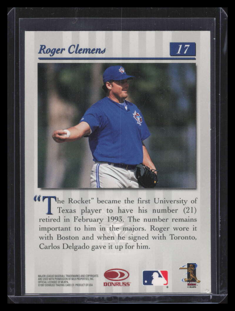 1997 Studio Silver Press Proofs 17 Roger Clemens /1500