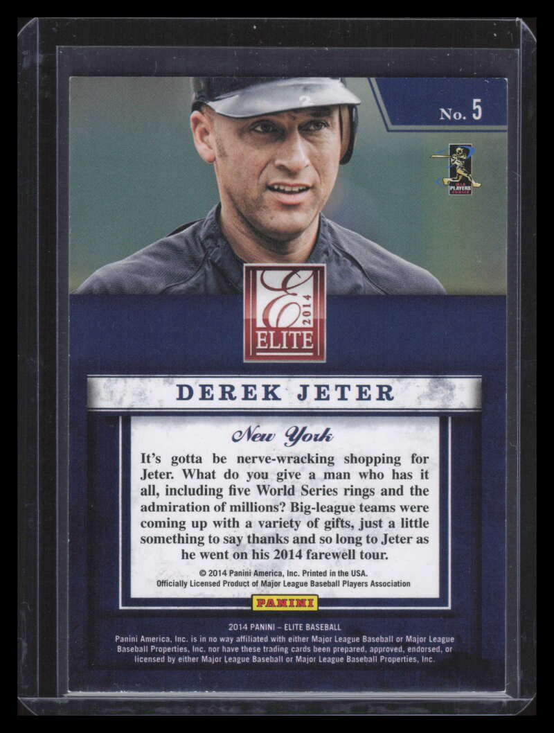 2014 Elite Series Inserts 5 Derek Jeter 885/999