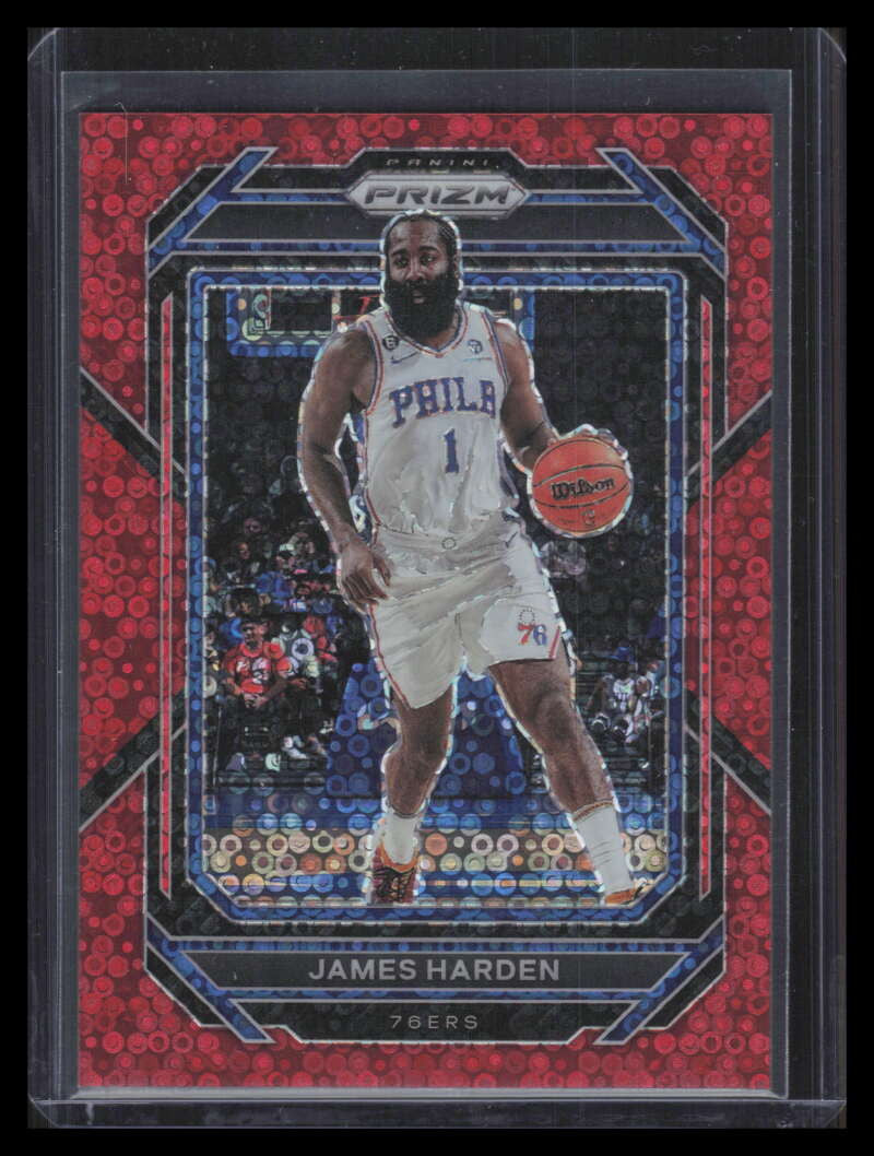 2022-23 Panini Prizm Prizms Fast Break Red Refractor 35 James Harden 2/100