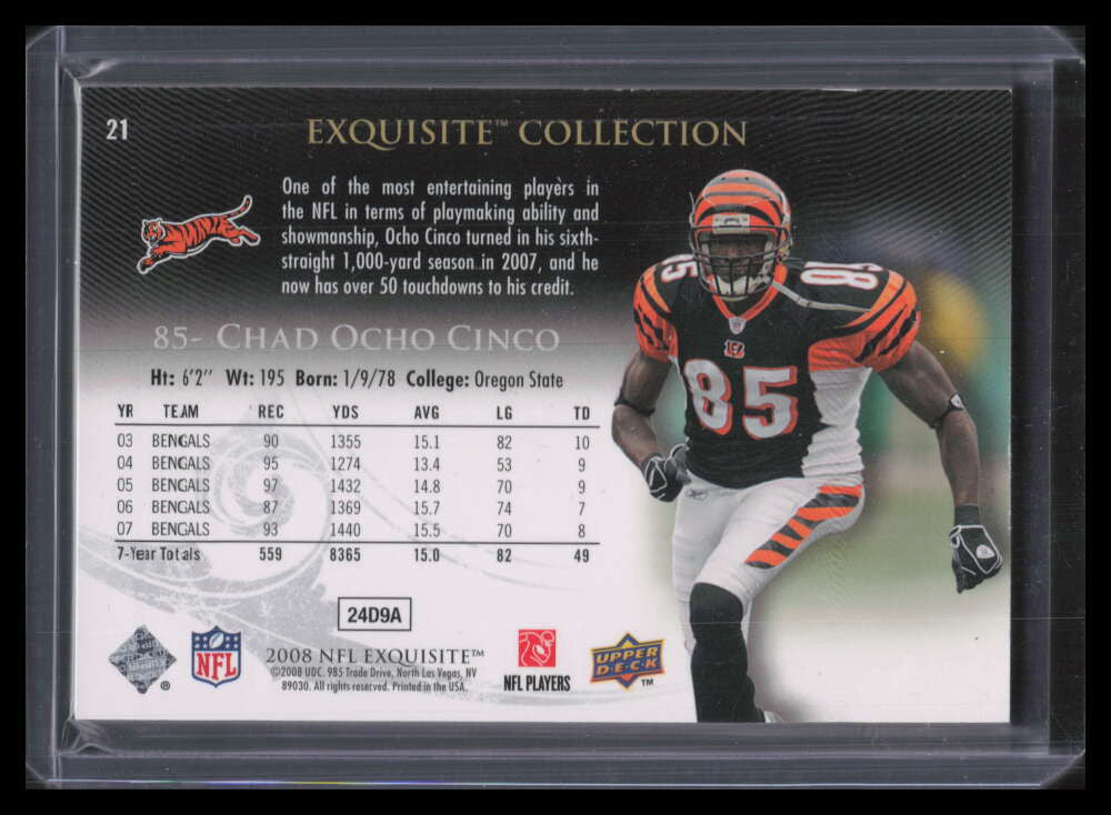 2008 Exquisite Collection 21 Chad Ocho Cinco Johnson 49/75