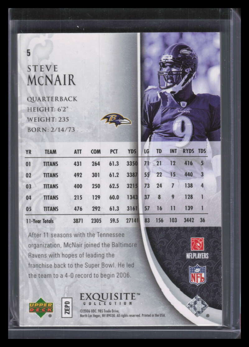 2006 Exquisite Collection 5 Steve McNair 119/150