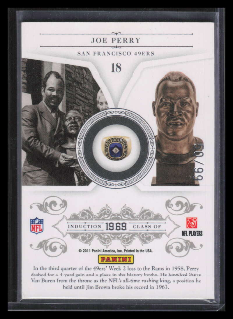 2010 Playoff National Treasures Emblems of the Hall 18 Joe Perry 50/99