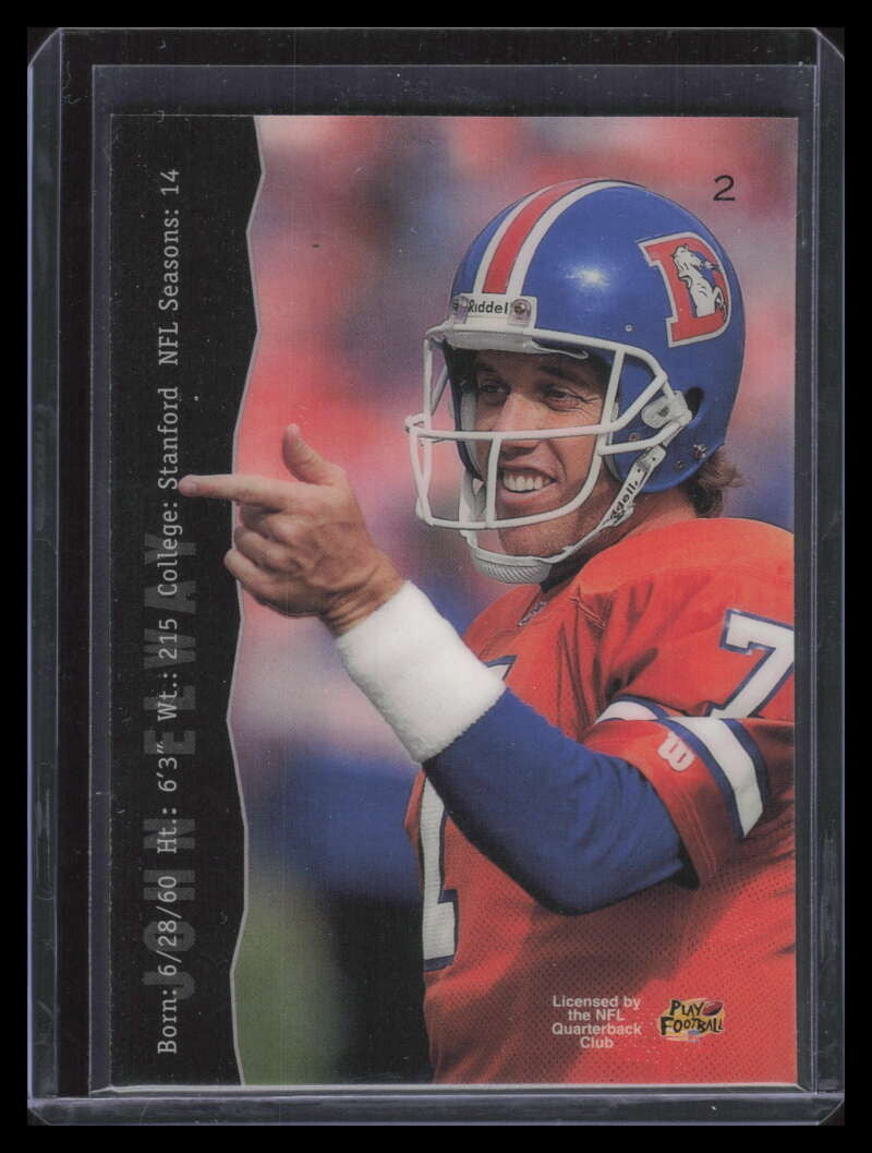 1996 Playoff Leatherbound 2 John Elway 153544