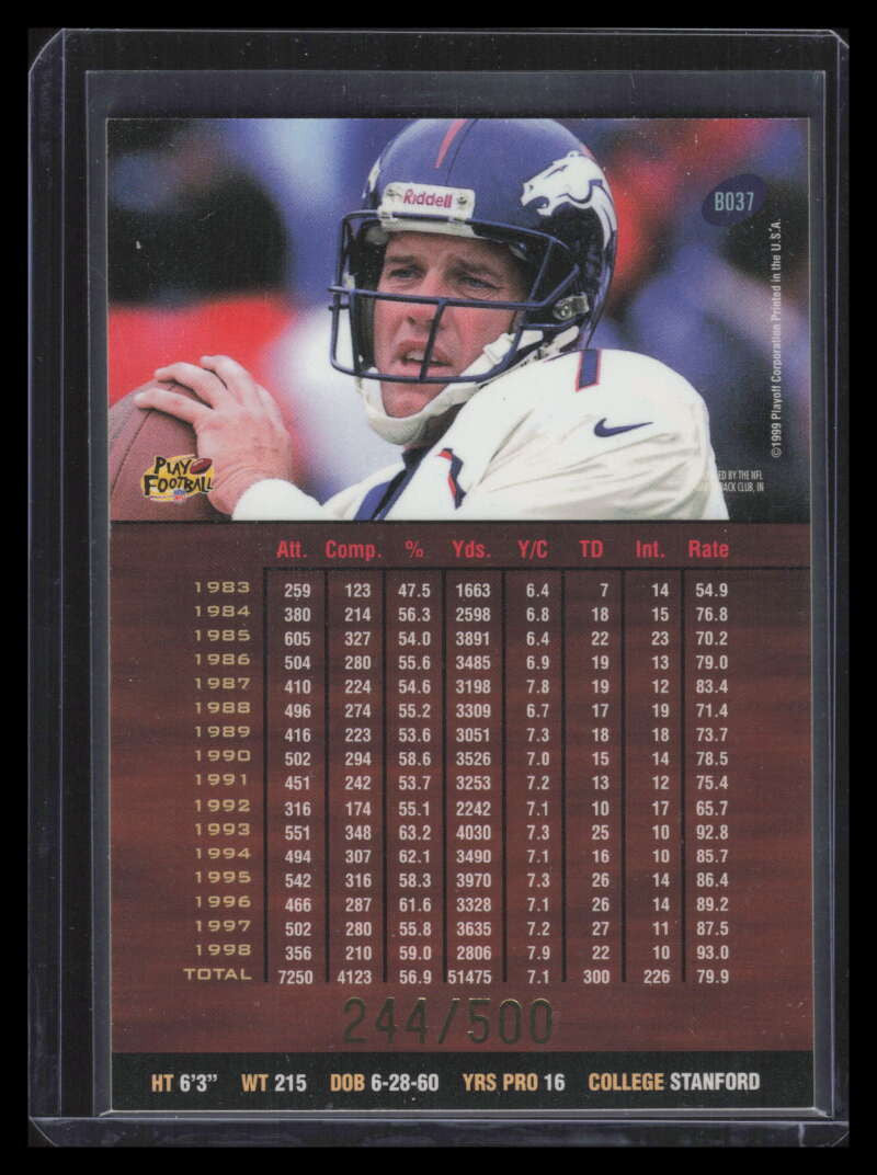 1999 Playoff Prestige SSD Spectrum Gold 37 John Elway 244/500
