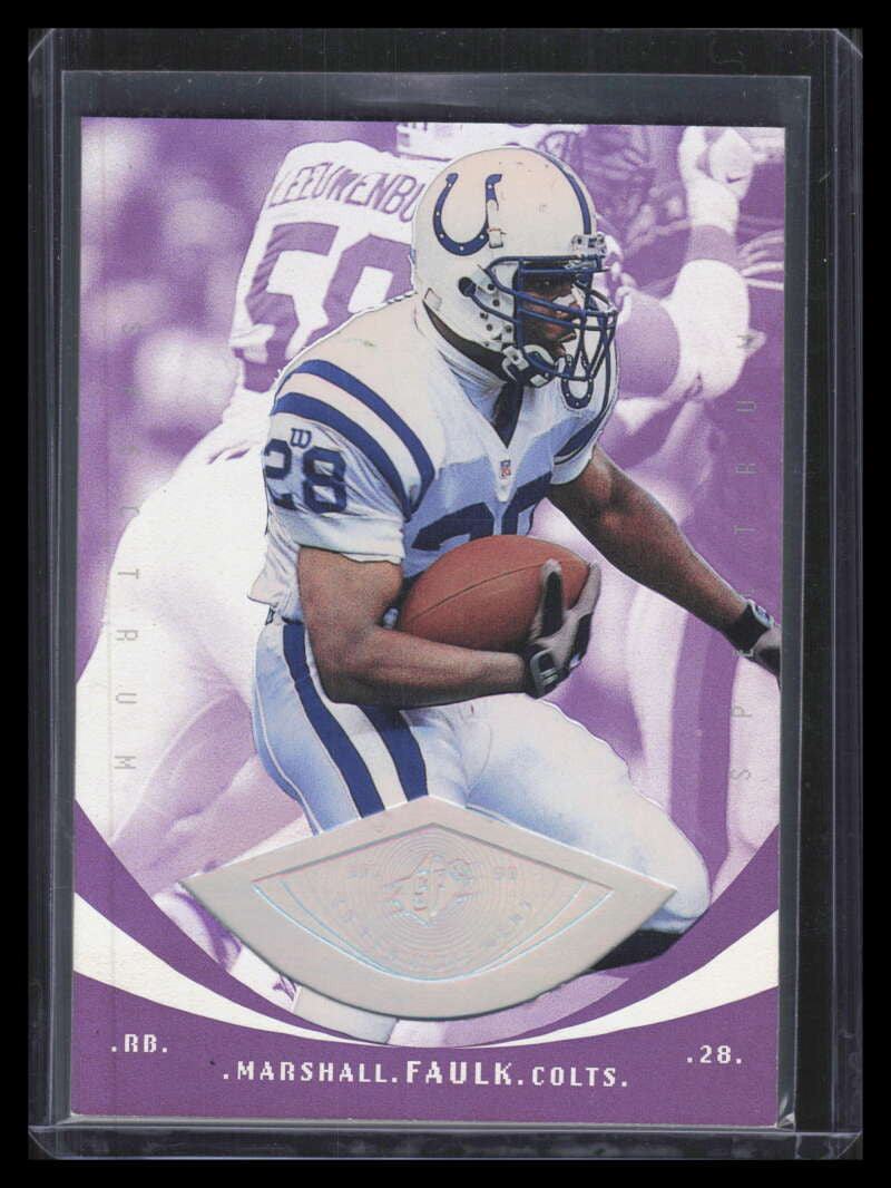 1998 SPx Finite Spectrum 122 Marshall Faulk YM 677/750 Youth Movement
