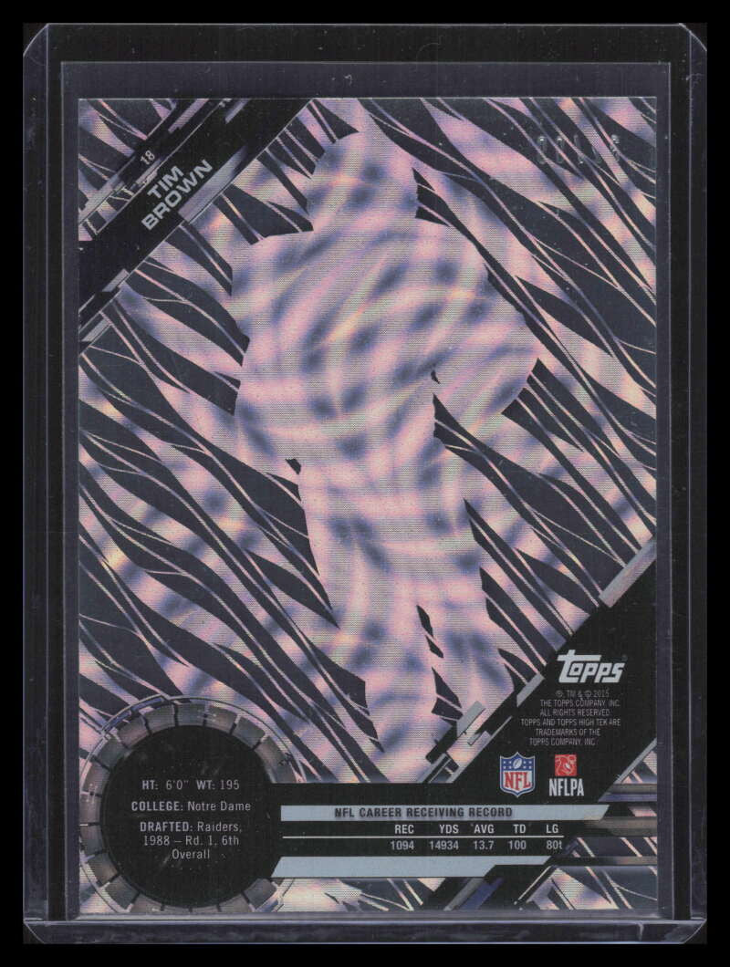 2015 Topps High Tek Confetti Diffractor 18 Tim Brown 32/99
