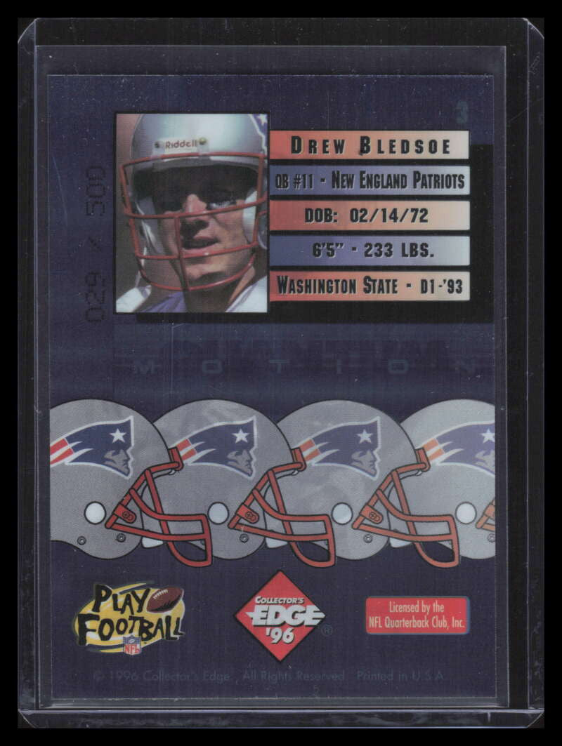 1996 Collector's Edge Quantum Motion Foils 3 Drew Bledsoe 29/500