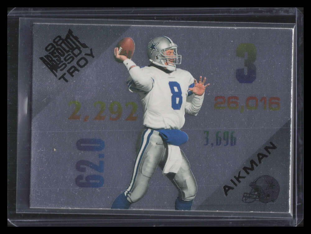 1998 Absolute Statistically Speaking 16 Troy Aikman