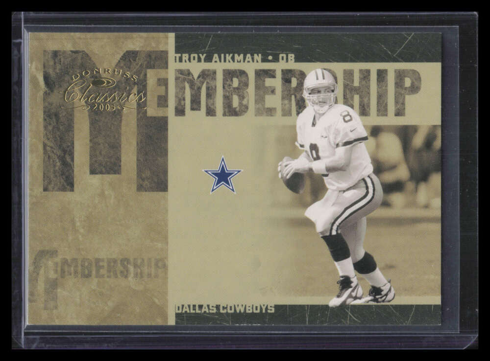 2005 Donruss Classics Membership Gold ms29 Troy Aikman 13/250