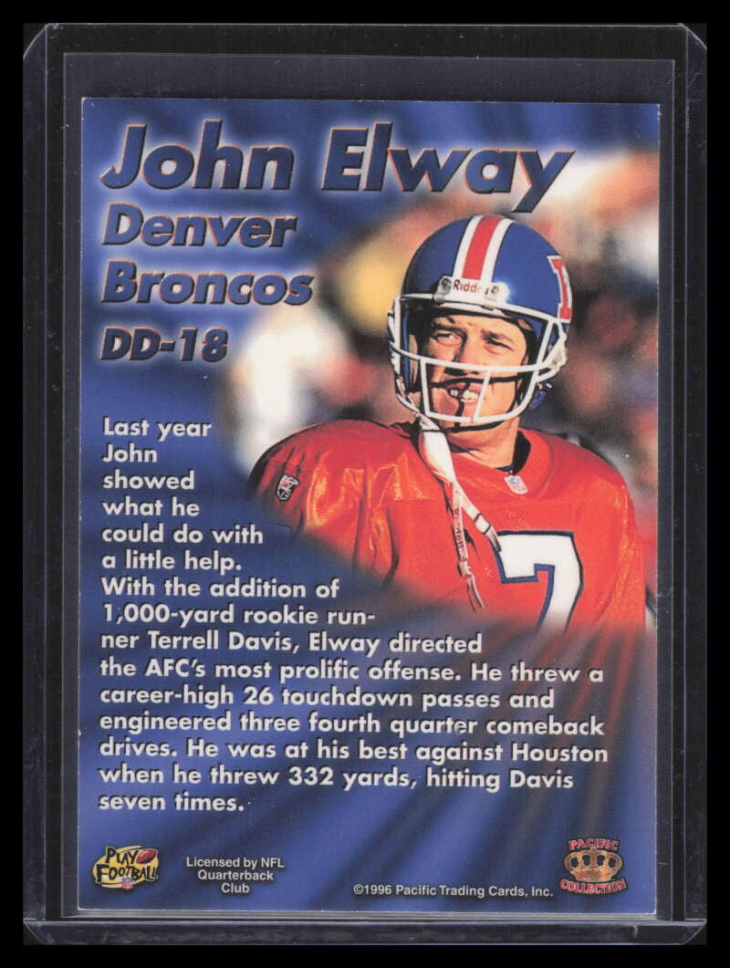 1996 Pacific Dynagon Dynamic Duos dd18 John Elway