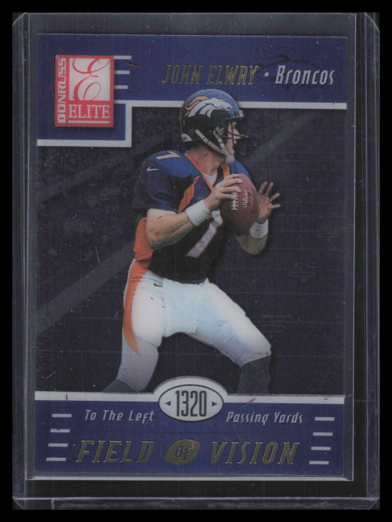 1999 Donruss Elite Field of Vision 10a John Elway 773/1320