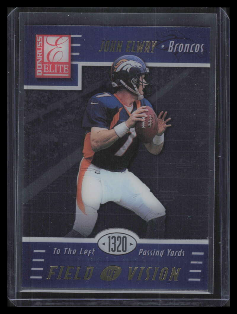 1999 Donruss Elite Field of Vision 10a John Elway 1100/1320