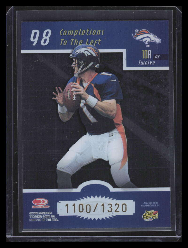 1999 Donruss Elite Field of Vision 10a John Elway 1100/1320
