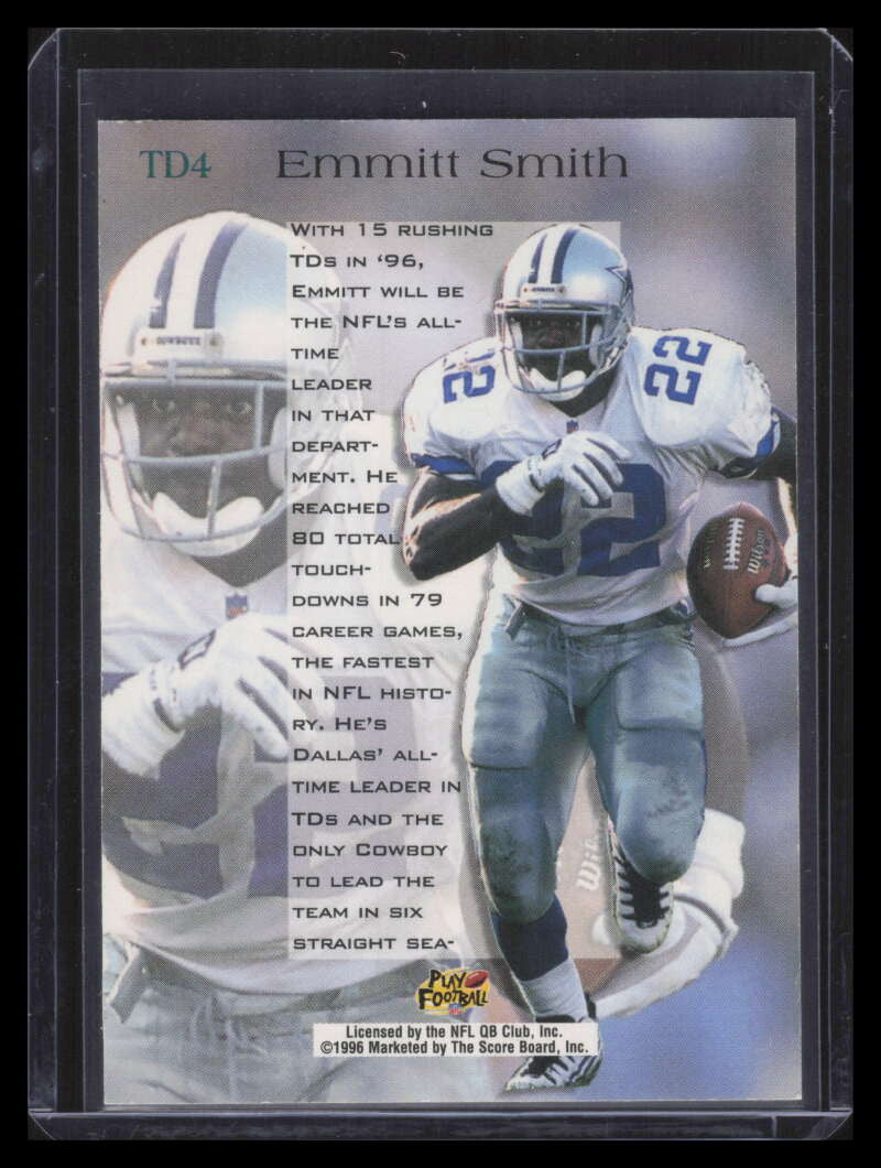 1996 Pro Line Touchdown Performers td4 Emmitt Smith