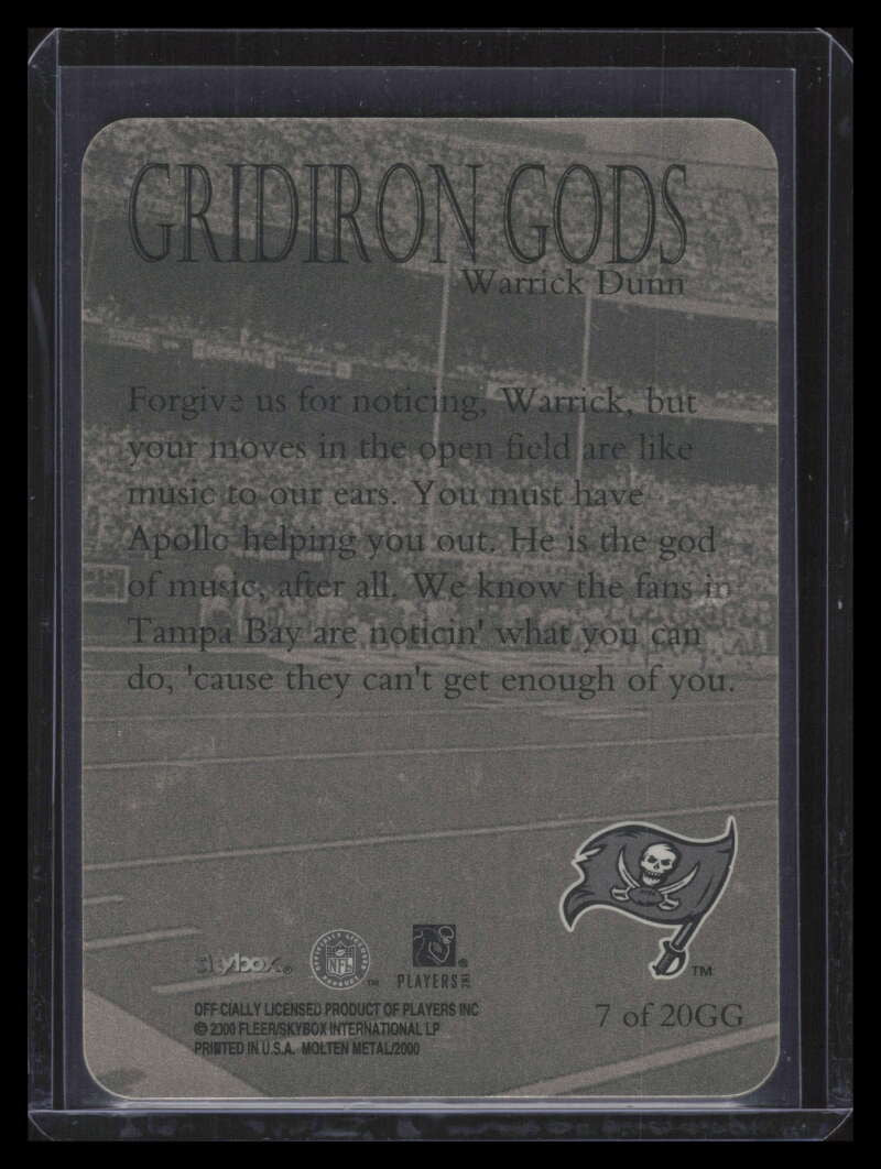 1999 SkyBox Molten Metal Gridiron Gods Gold gg7 Warrick Dunn