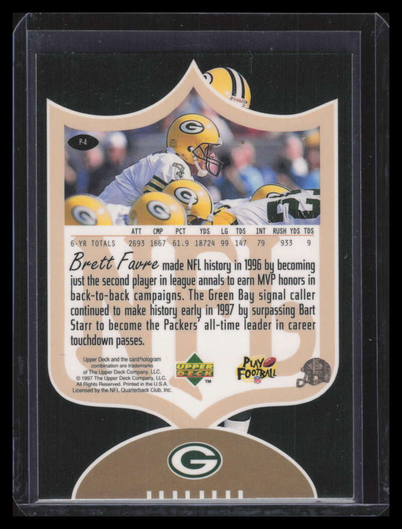 1997 SP Authentic ProFiles p4 Brett Favre