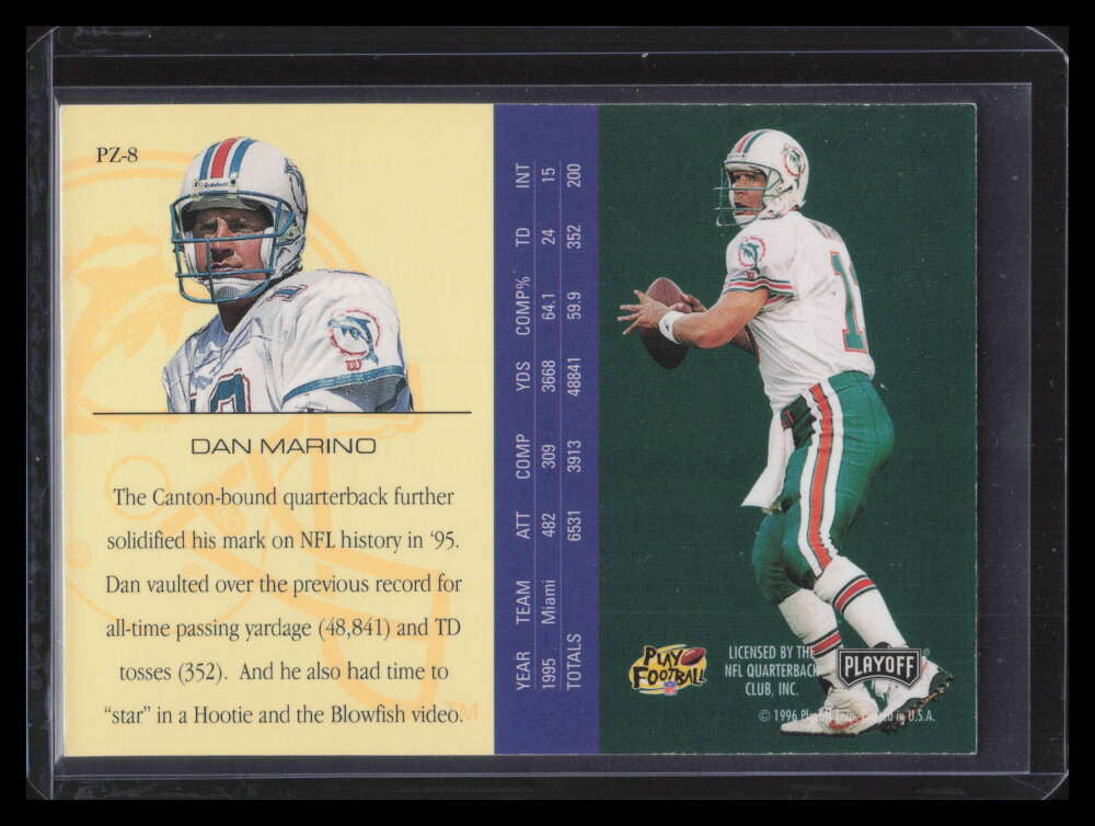 1996 Playoff Trophy Contenders Playoff Zone 8 Dan Marino