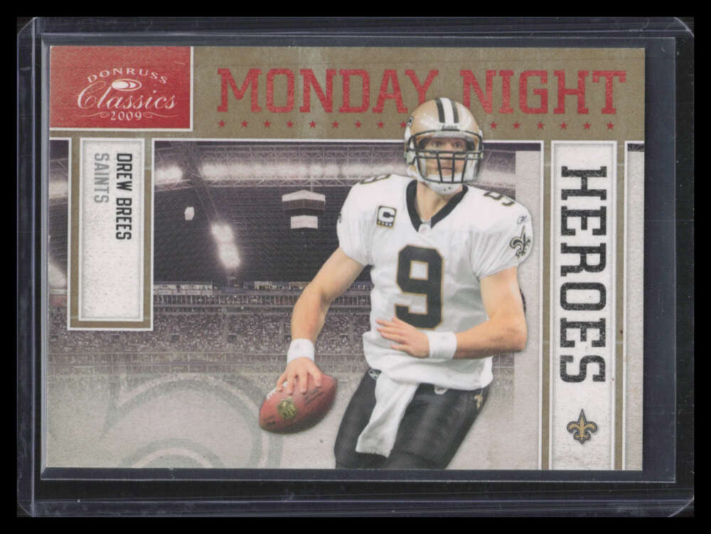 SOLD 178628 2009 Donruss Classics Monday Night Heroes Gold 9 Drew Brees 97/100