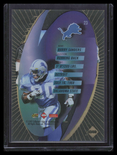 1997 Collector's Edge Extreme Finesse 23 Barry Sanders
