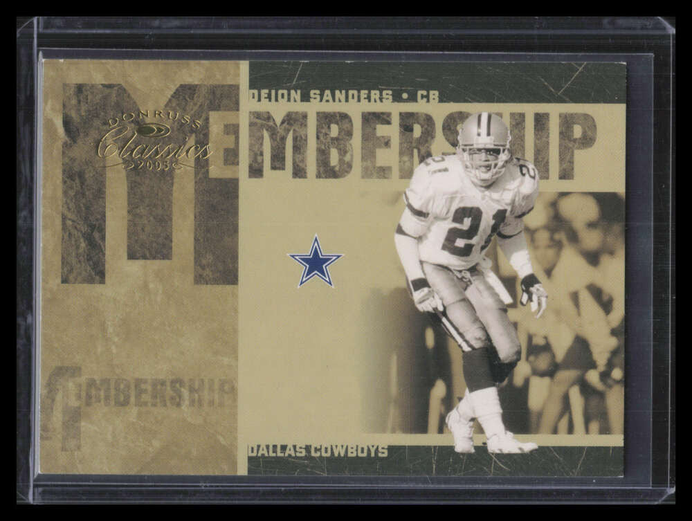 2005 Donruss Classics Membership Gold ms7 Deion Sanders 80/250