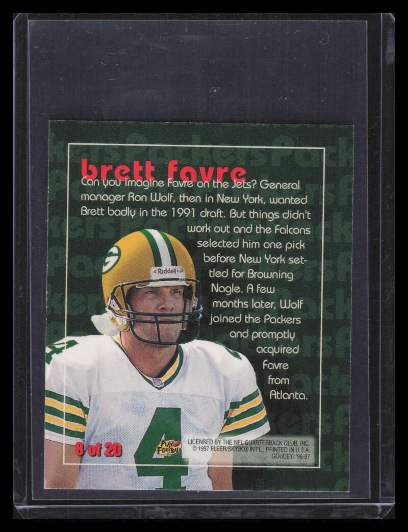 1997 Fleer Goudey Heads Up 8 Brett Favre