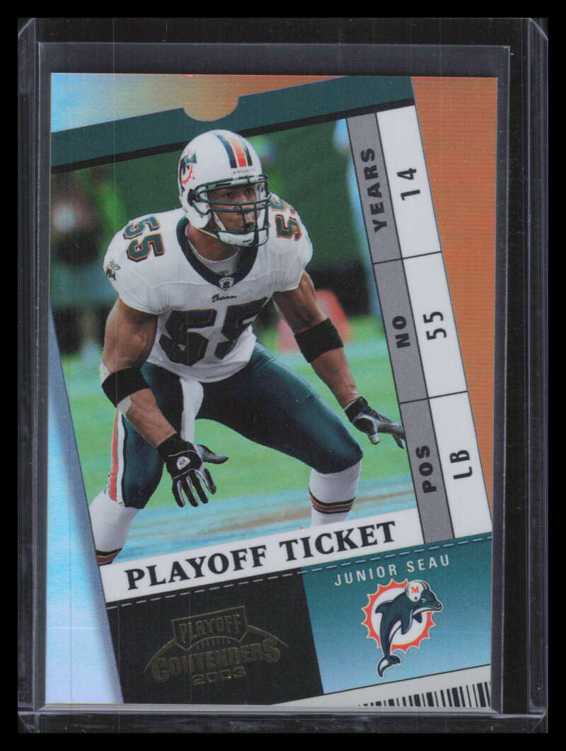 2003 Playoff Contenders Playoff Ticket 21 Junior Seau 79/150