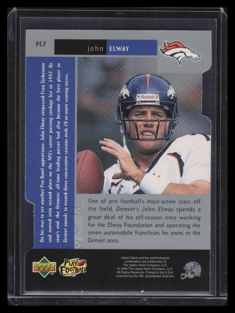 1998 Black Diamond Premium Cut Double pc7 John Elway