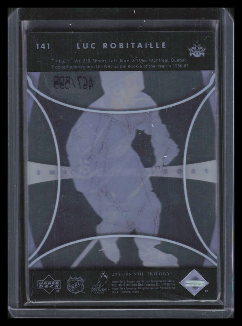 2005-06 Upper Deck Trilogy 141 Luc Robitaille FIT 467/599 Frozen in Time