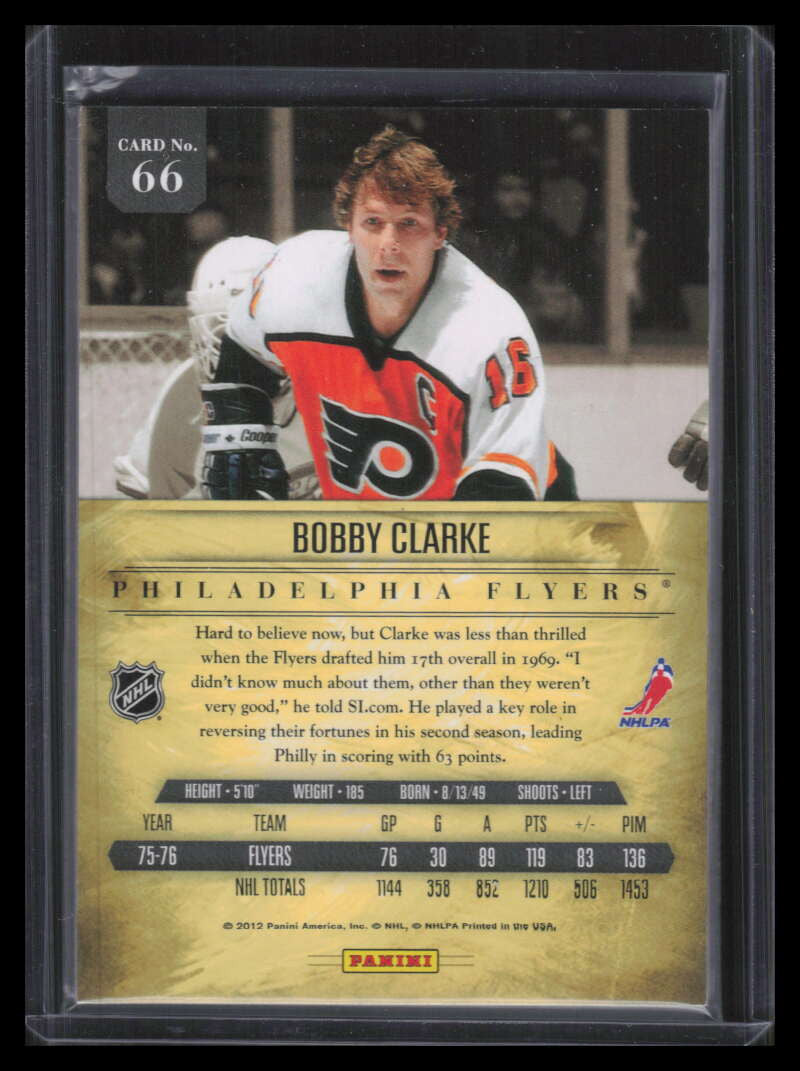 2011-12 Panini Prime 66 Bobby Clarke 166/249