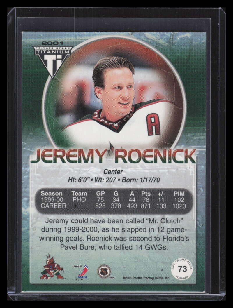 2000-01 Titanium Premiere Date 73 Jeremy Roenick 132/185