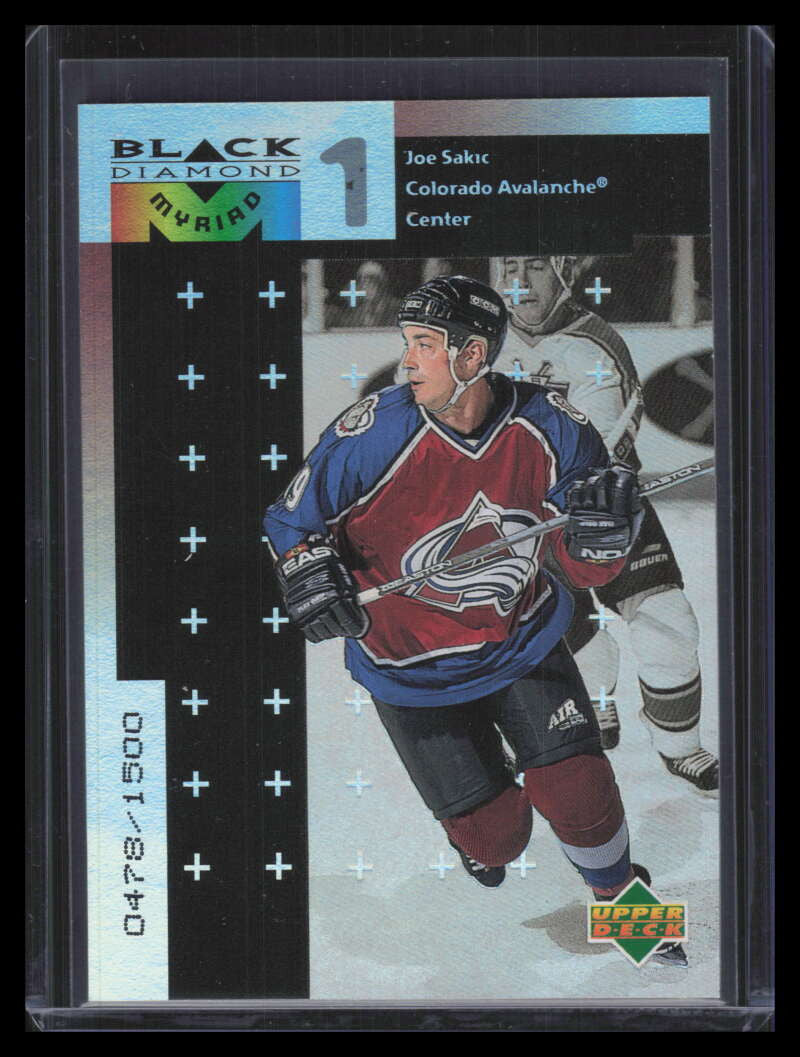 1998-99 Black Diamond Myriad m13 Joe Sakic 478/1500